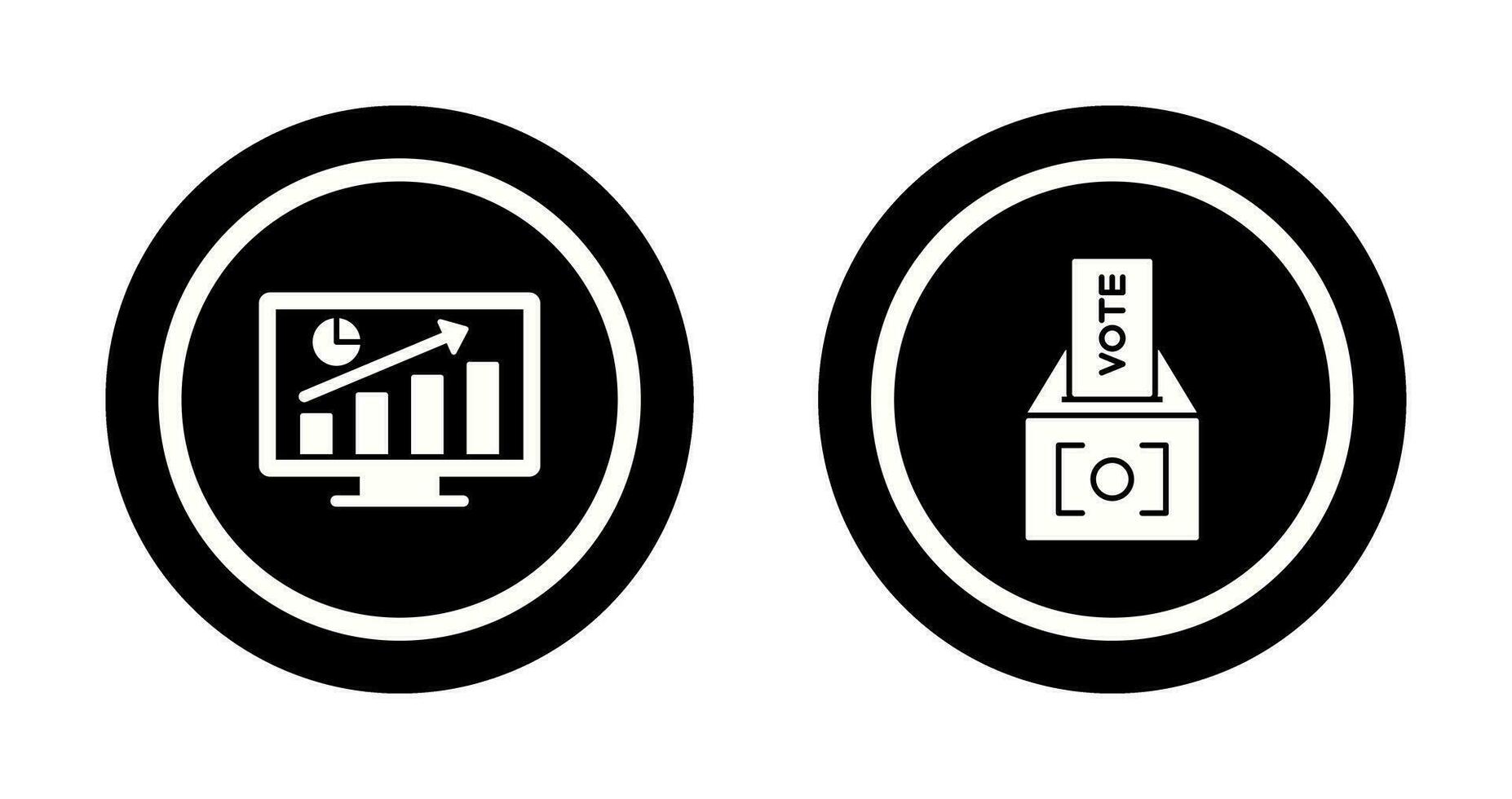 Estatisticas e voto ícone vetor