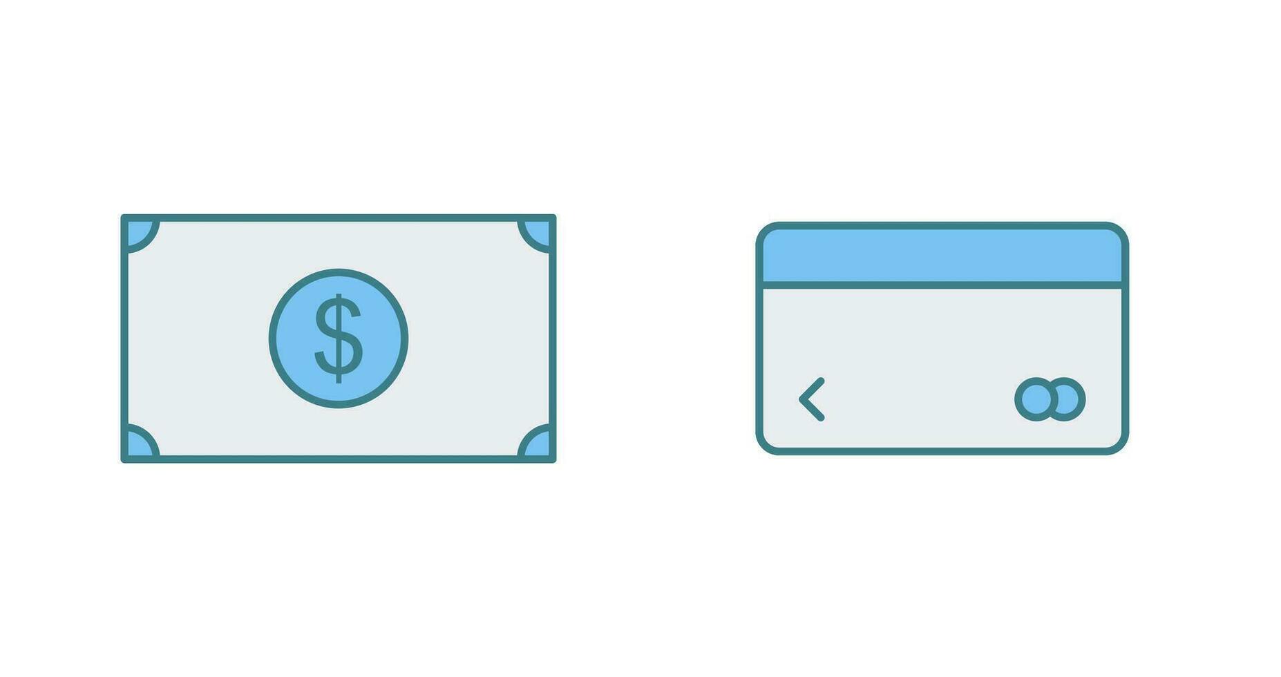 dólar e crédito cartão ícone vetor