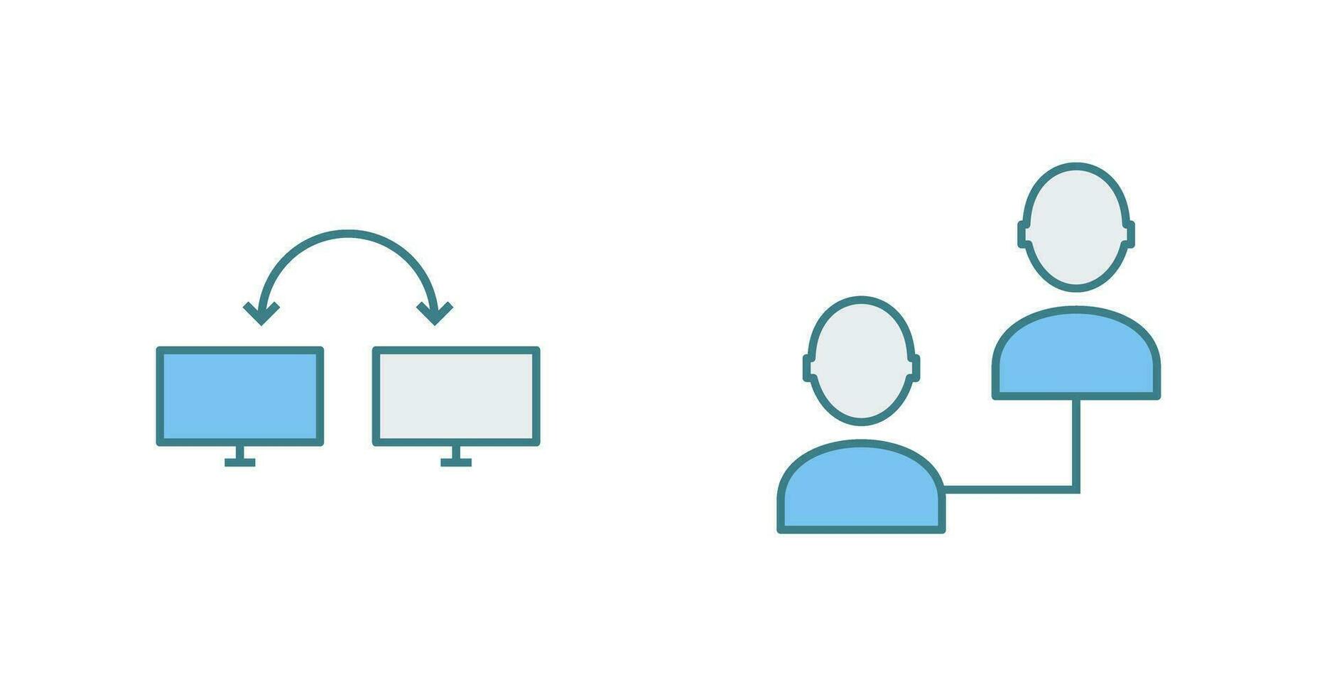 conectado sistemas e conectado perfis ícone vetor