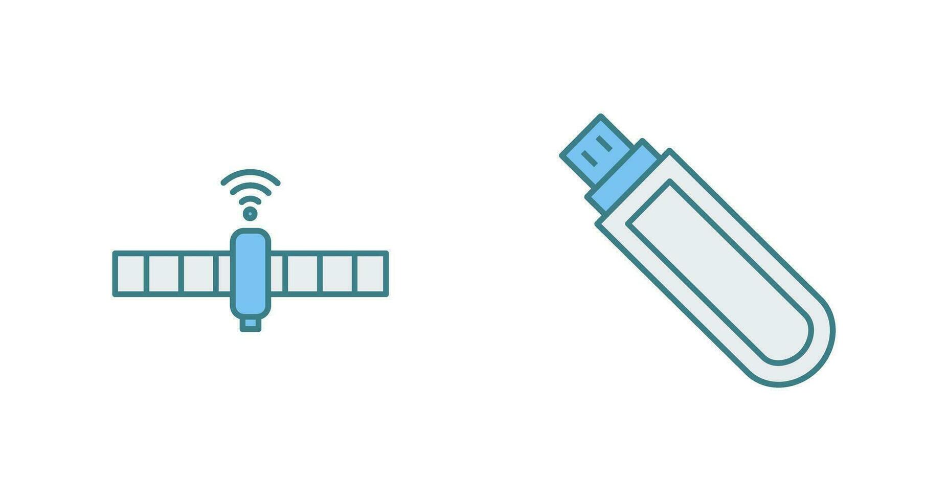 satélite e USB dirigir ícone vetor