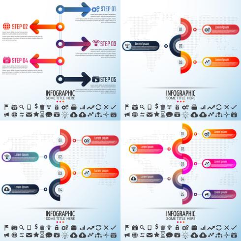 Modelo de design de infografia vetor