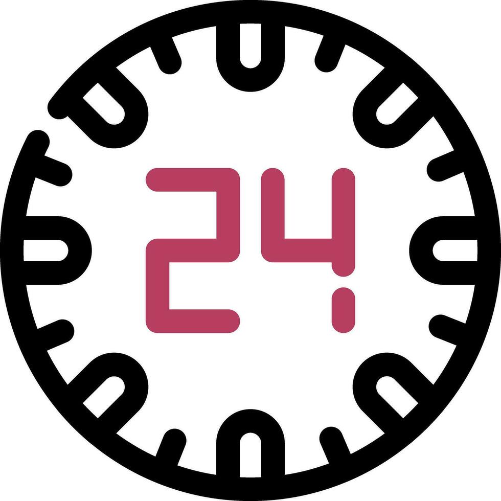 24 horas de design de ícone criativo vetor