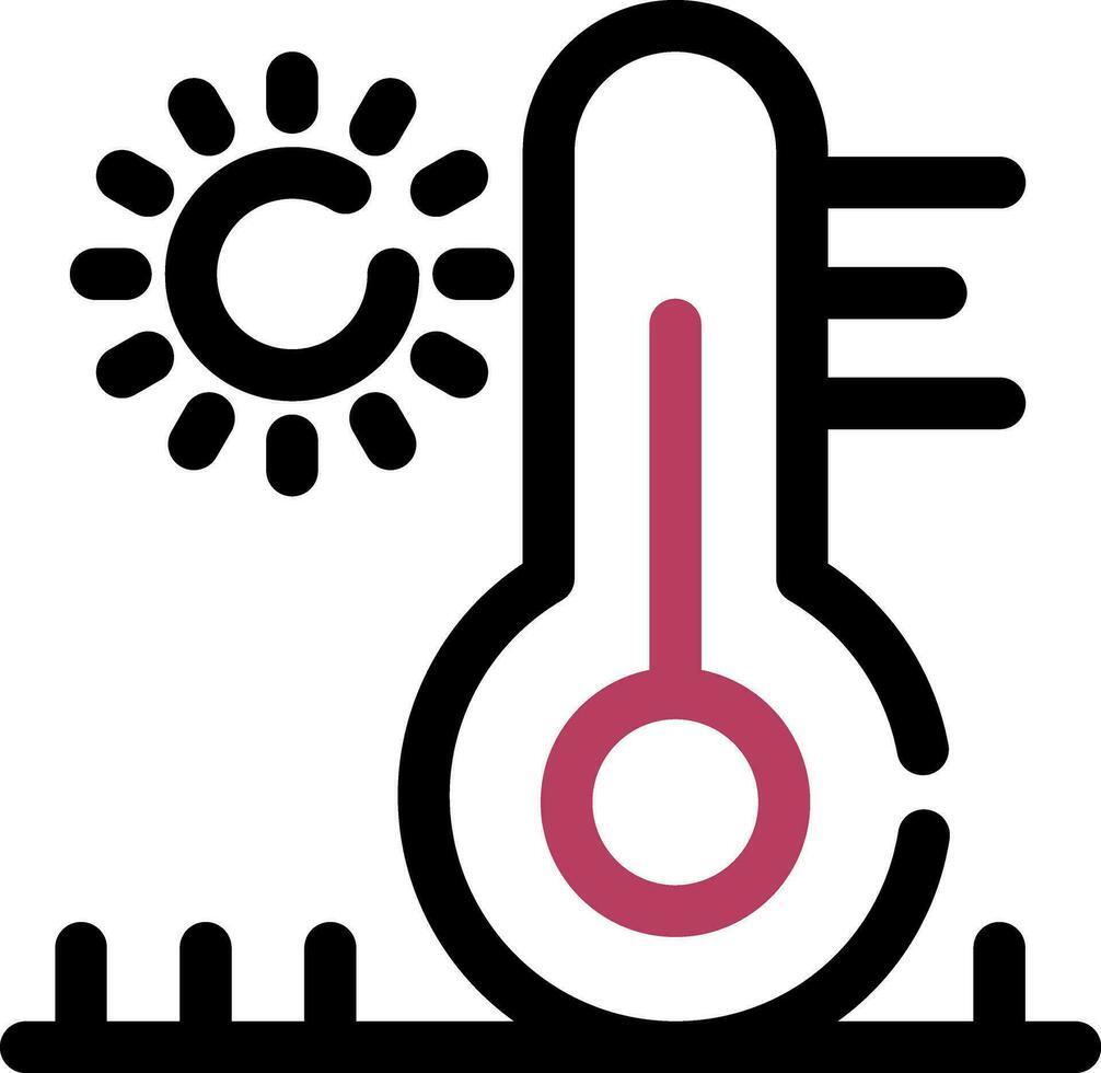 design de ícone criativo de alta temperatura vetor