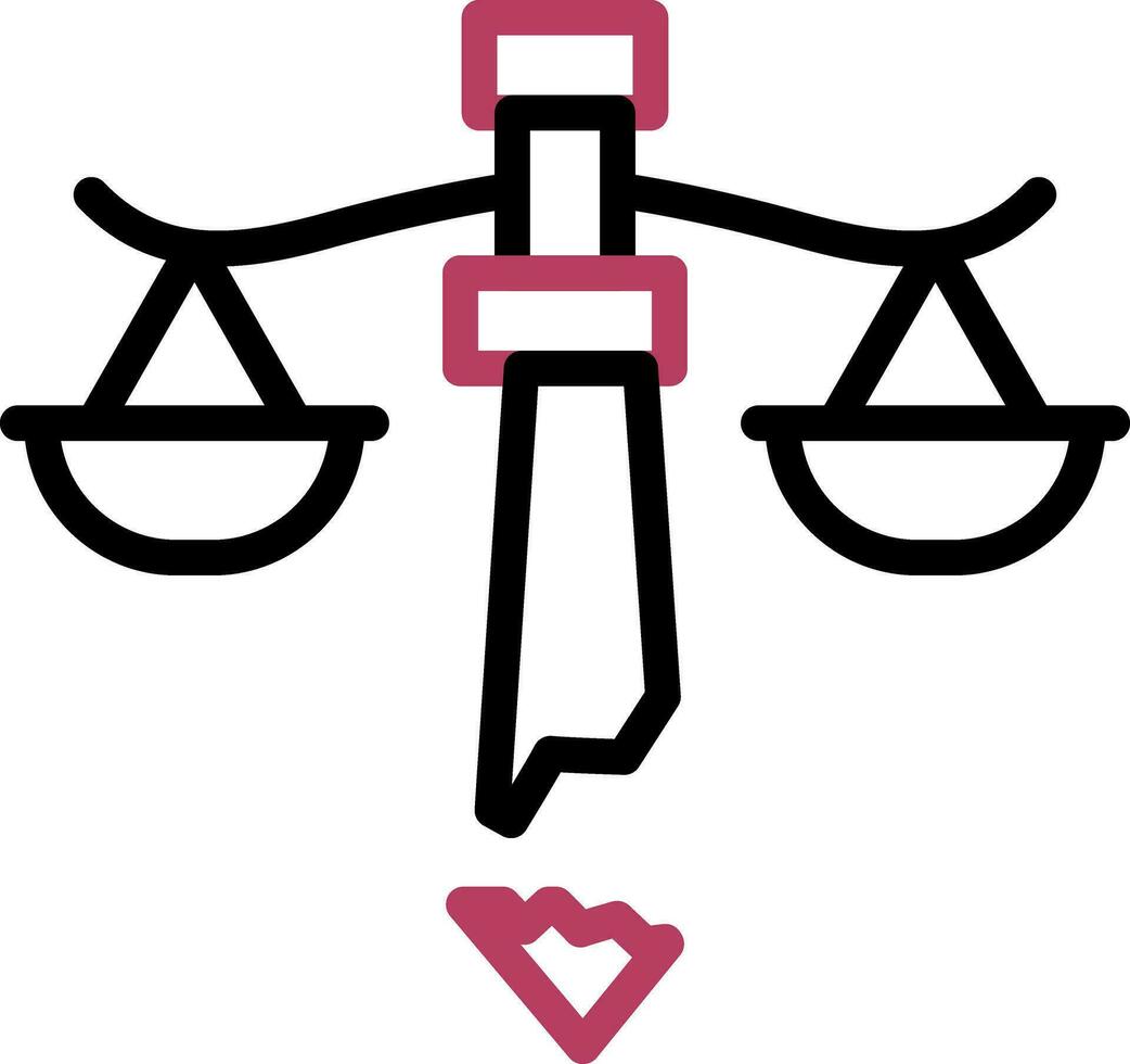 design de ícone criativo de injustiça vetor