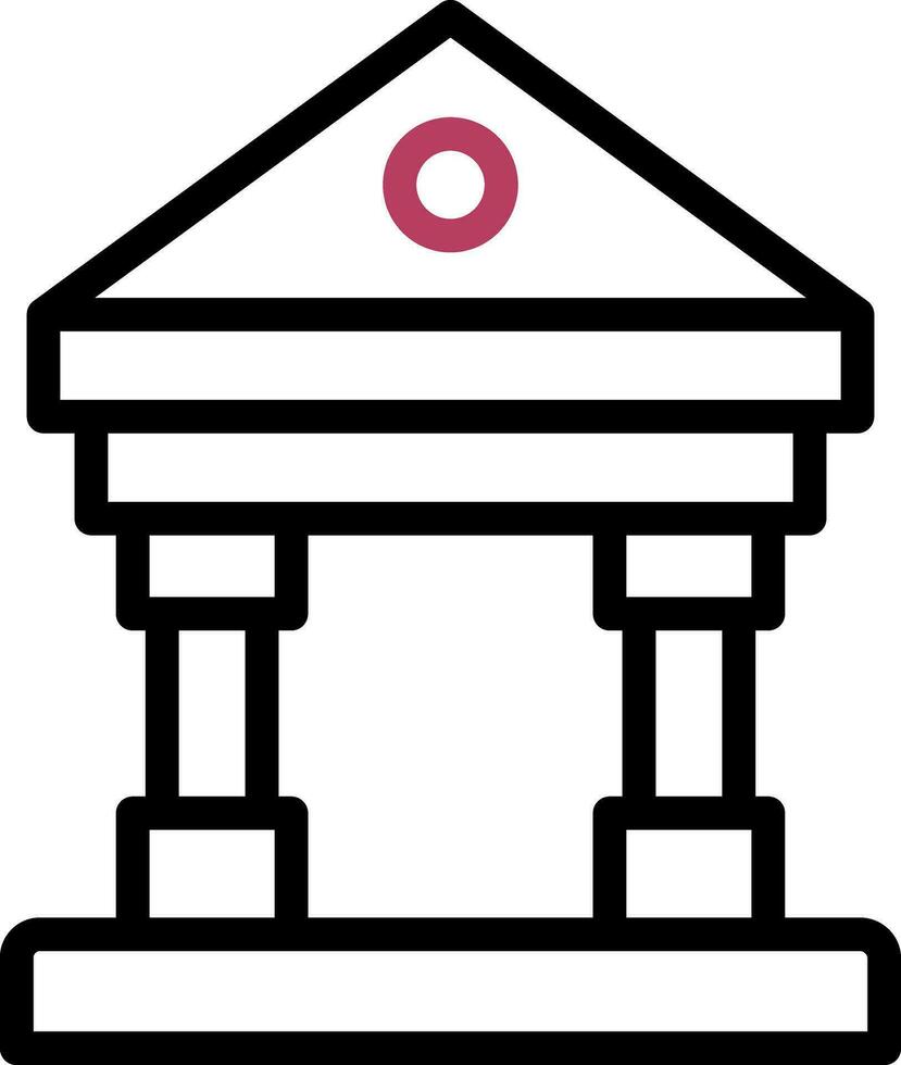 design de ícone criativo do tribunal vetor