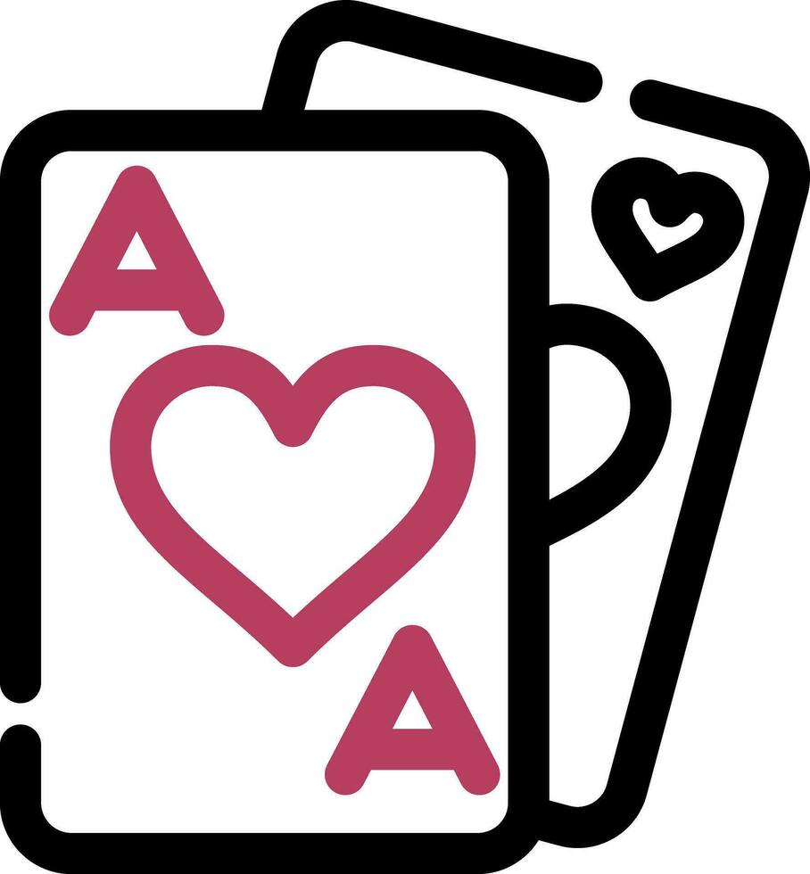 design de ícone criativo de cartas de jogar vetor