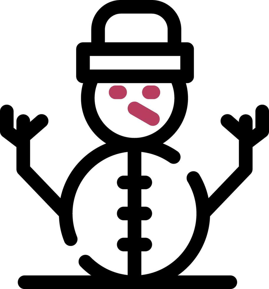 design de ícone criativo de boneco de neve vetor