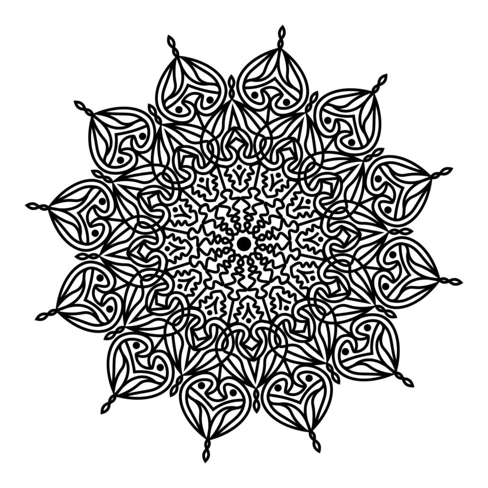 meditação étnica relaxe design de arte de mandala para o fundo do modelo vetor