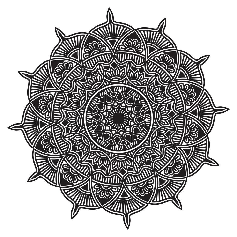 meditação étnica relaxe design de arte de mandala para o fundo do modelo vetor