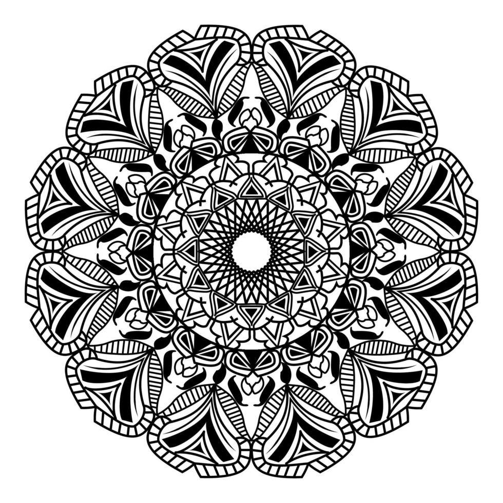 islâmico elegante redondo abstrato isolado desenho de mandala vetor