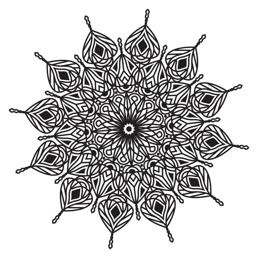 Ilustração de textura de mandala floral de fundo padrão ornamental vetor