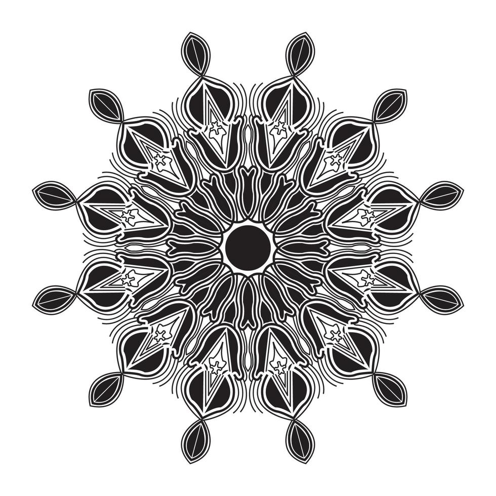 elemento isolado mandala de design de plano de fundo padrão ornamental vetor