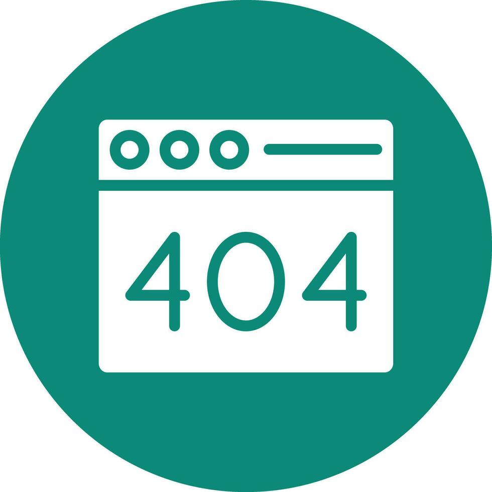 ilustração de design de ícone de vetor de erro 404