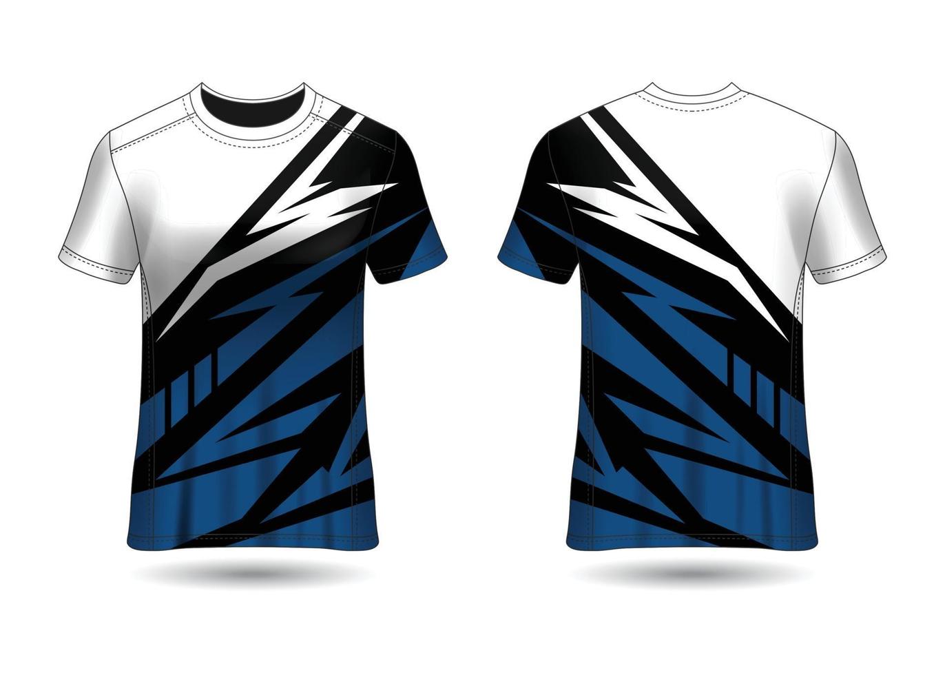 design de esporte de t-shirt. camisa de corrida. vista frontal e traseira uniforme. vetor