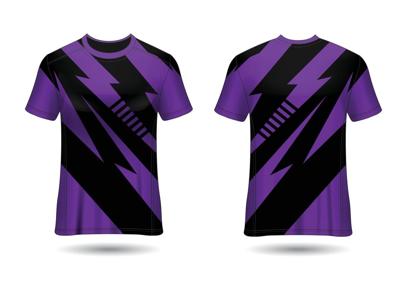 design de esporte de t-shirt. camisa de corrida. vista frontal e traseira uniforme. vetor