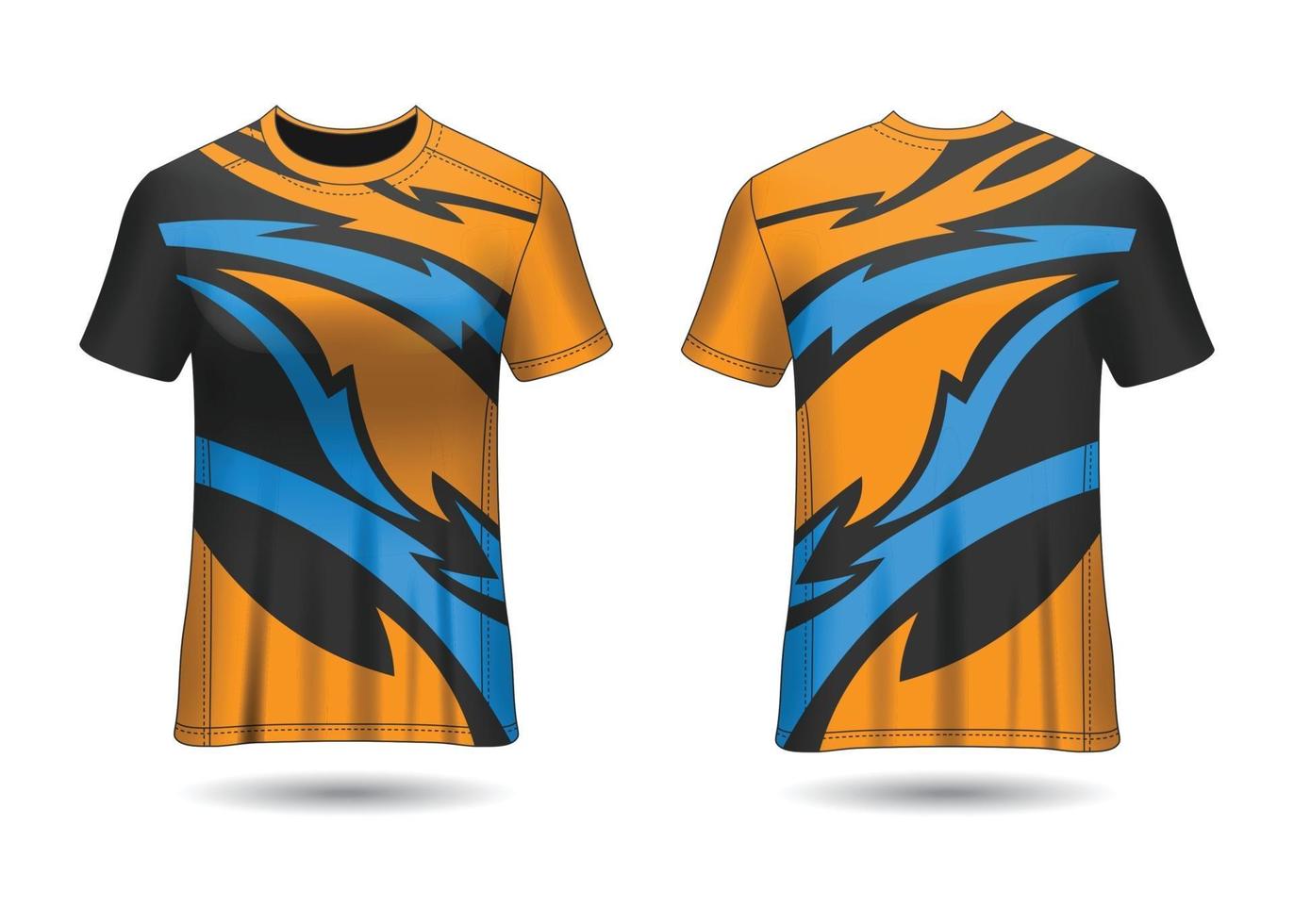 design de esporte de t-shirt. camisa de corrida. vista frontal e traseira uniforme. vetor