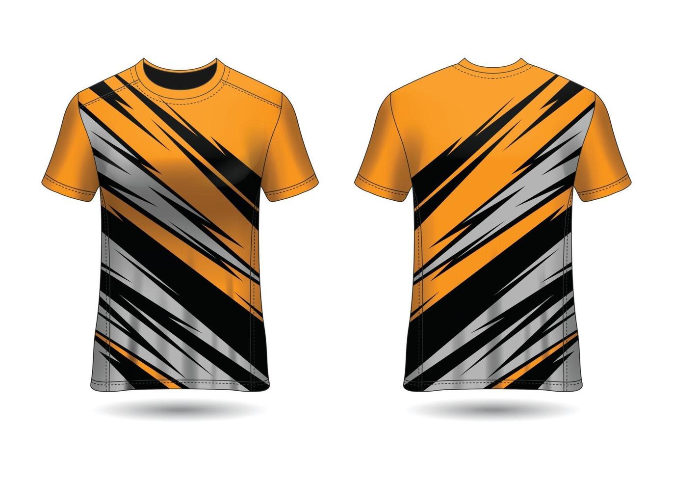 design de esporte de t-shirt. camisa de corrida. vista frontal e traseira uniforme. vetor