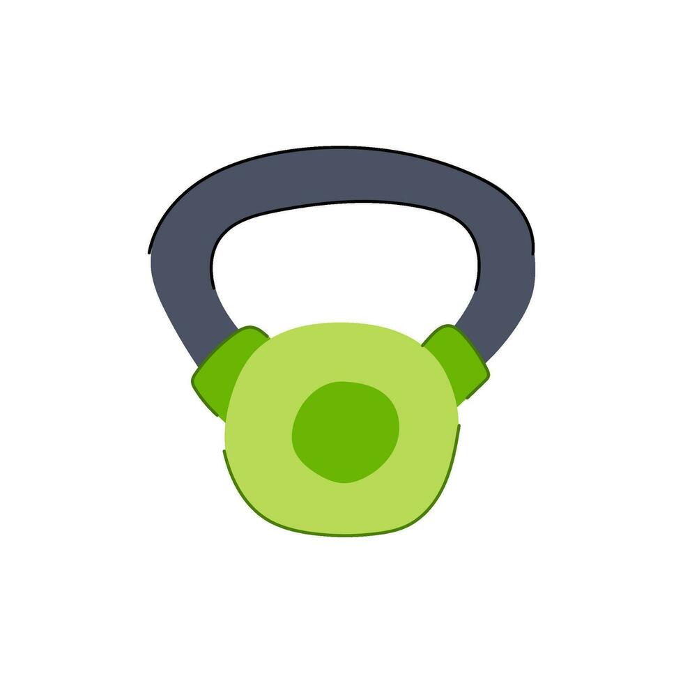 equipamento ginástica kettlebell desenho animado vetor ilustração