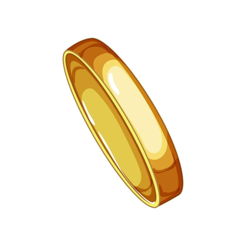 forma dourado anel desenho animado vetor ilustração