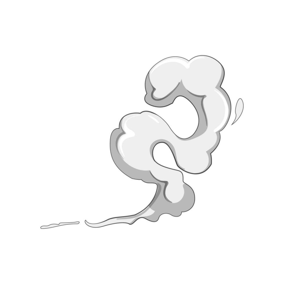 ar fumaça nuvem desenho animado vetor ilustração