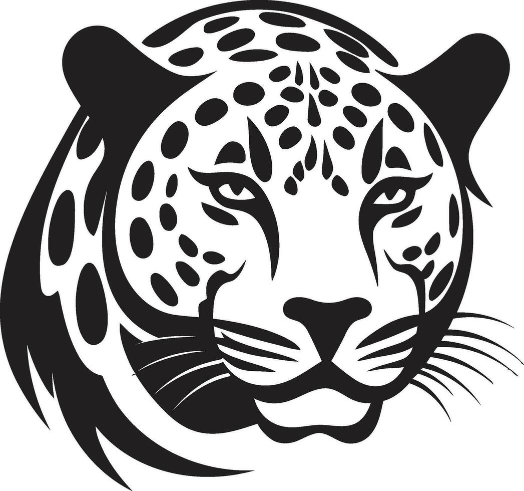 elegante caçador Preto leopardo emblema dentro vetor feroz beleza Preto vetor leopardo ícone Projeto