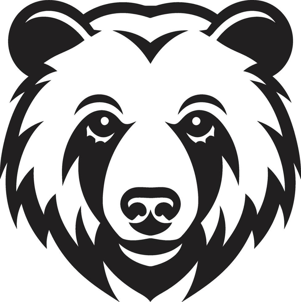 majestoso Preto Urso emblema feroz Urso logotipo vetor