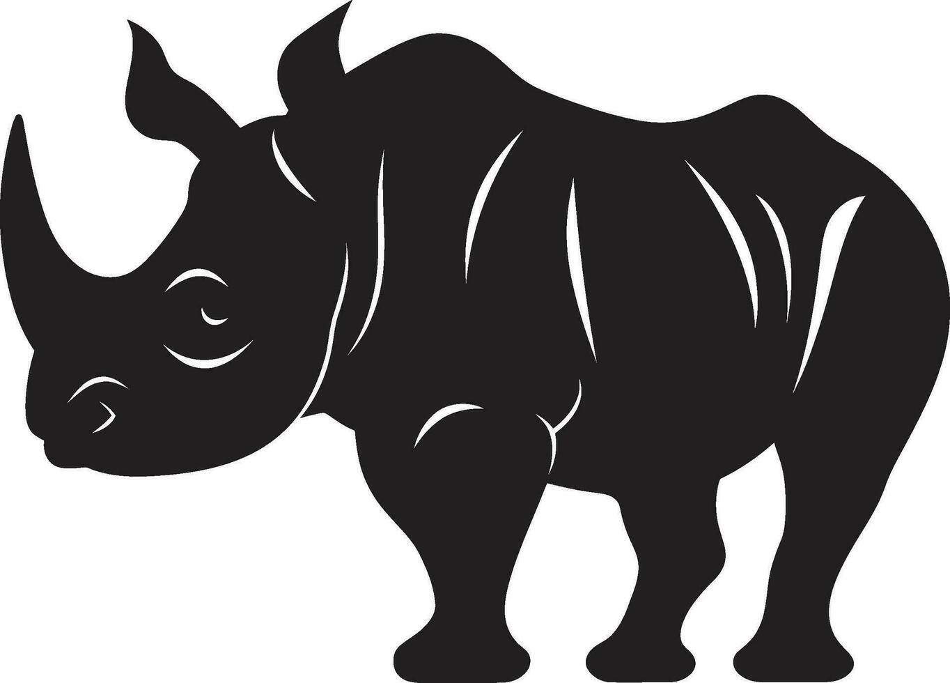 rinoceronte emblemático insígnia rinoceronte emblemático simbolismo vetor