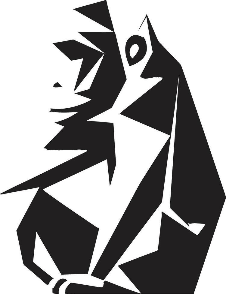 moderno macaco insígnia selva rei emblema vetor
