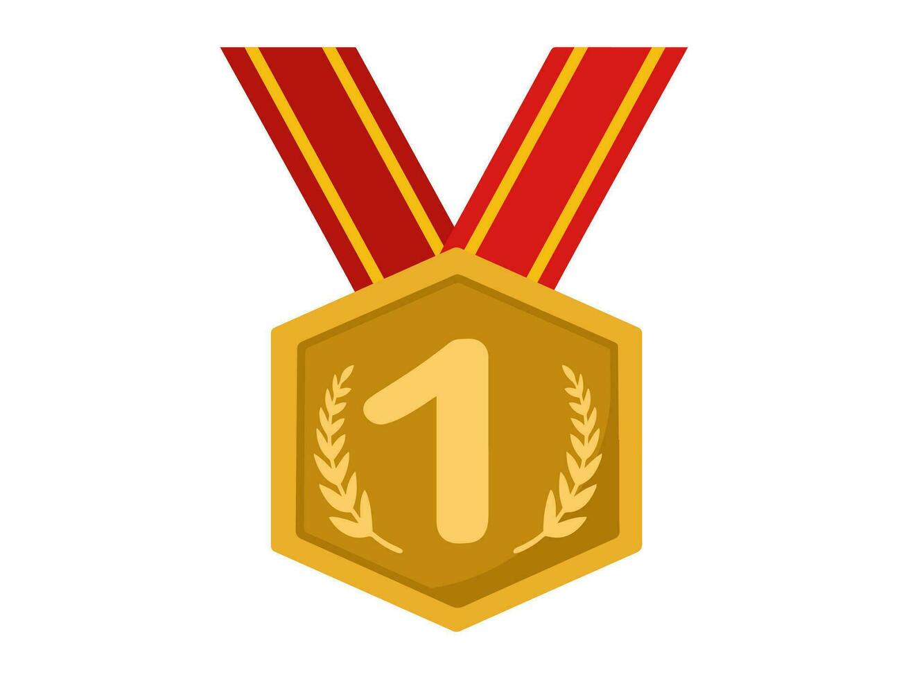 1º Lugar, colocar gol medalha ilustração vetor