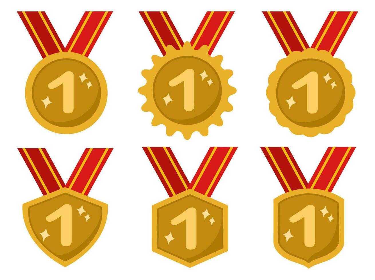 ouro medalha 1º Lugar, colocar ilustração vetor