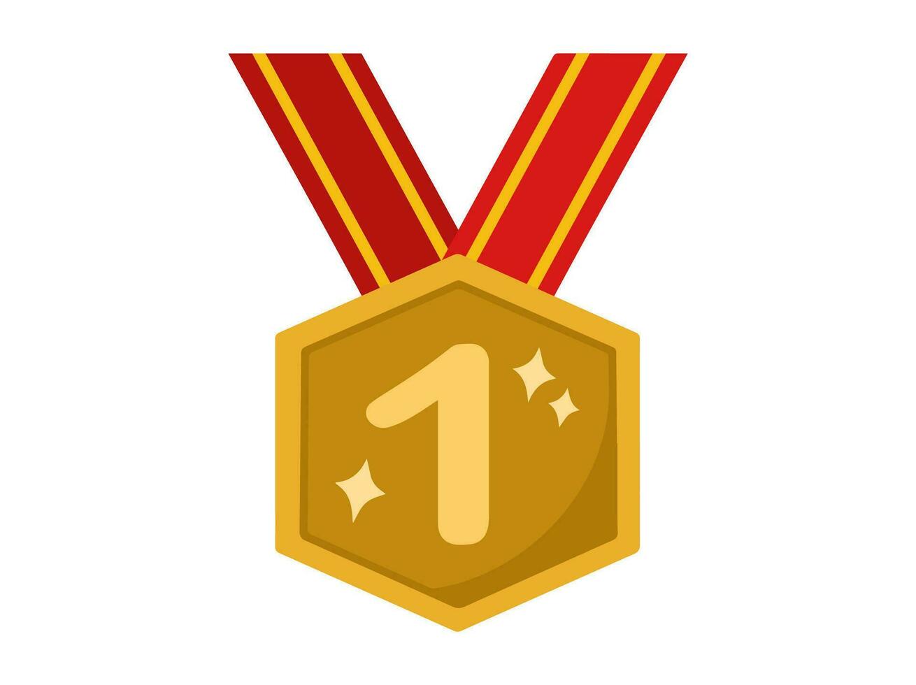 1º Lugar, colocar dourado medalha ilustração vetor