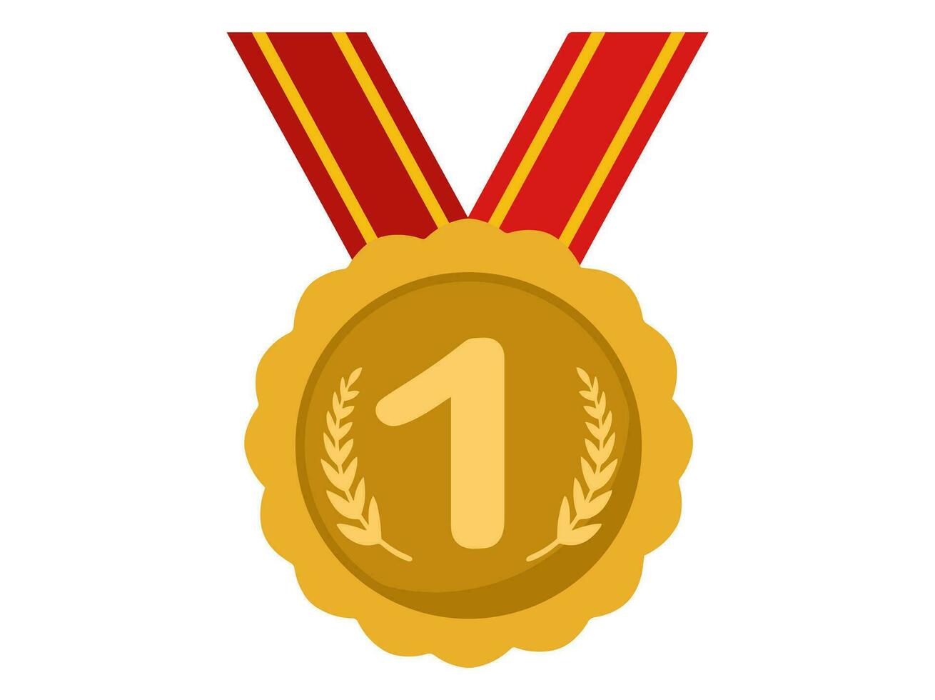 dourado medalha 1º Lugar, colocar ilustração vetor