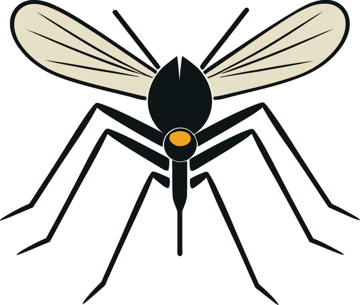 elegante mosquito simbolismo gracioso mosquito crachá Projeto vetor