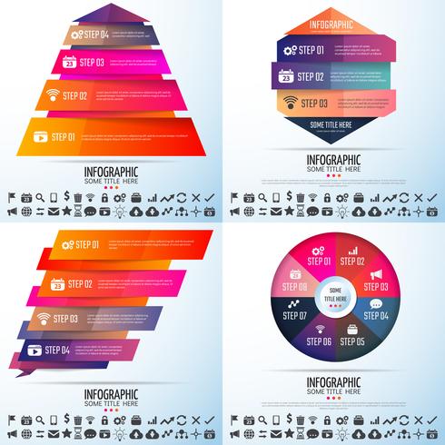 Modelo de design de infografia vetor