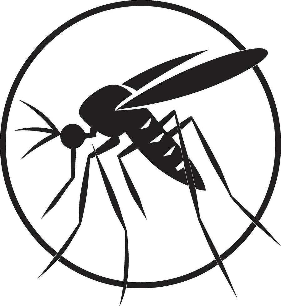 negrito mosquito vetor logotipo geométrico mosquito ícone