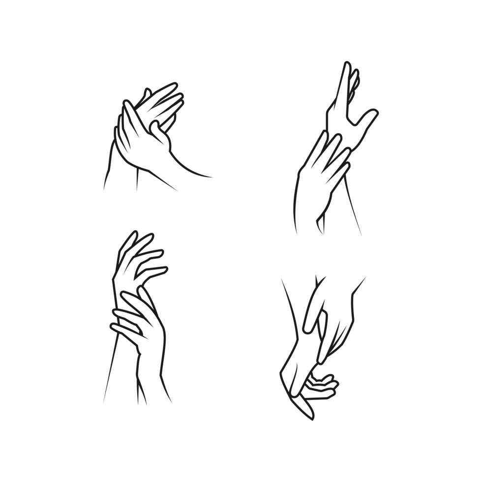 mão desenhada beleza logotipo modelo design ícone ilustração vetorial. vetor