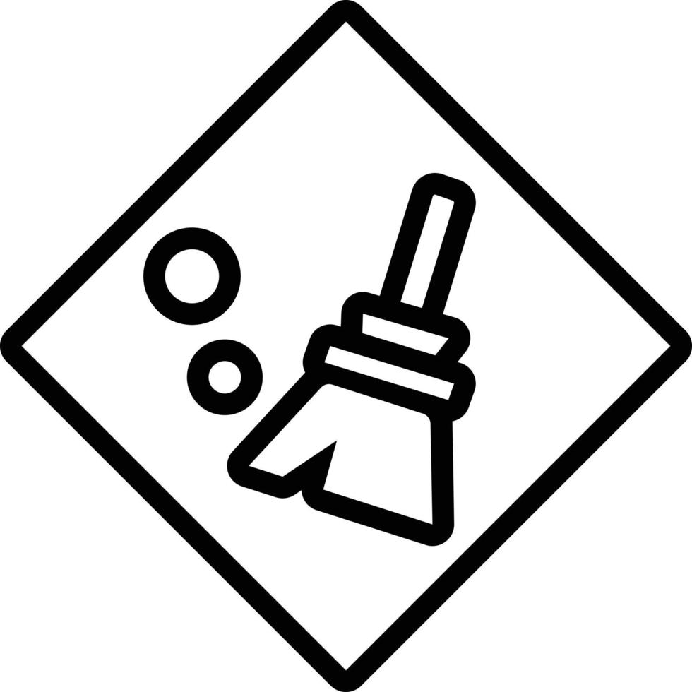 ícone de linha para limpar vetor