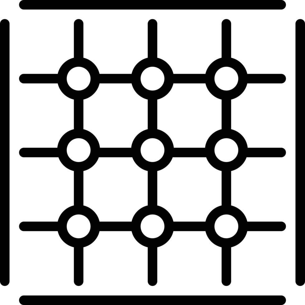 ícone de linha para grade vetor