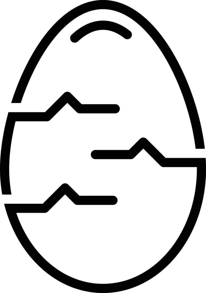 ícone de linha para ovo vetor