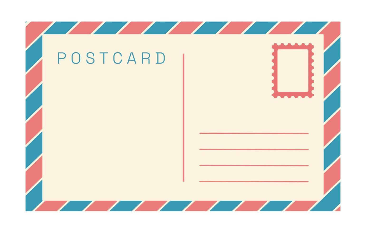 modelo de cartão postal vintage de vetor isolado. cartão postal retro