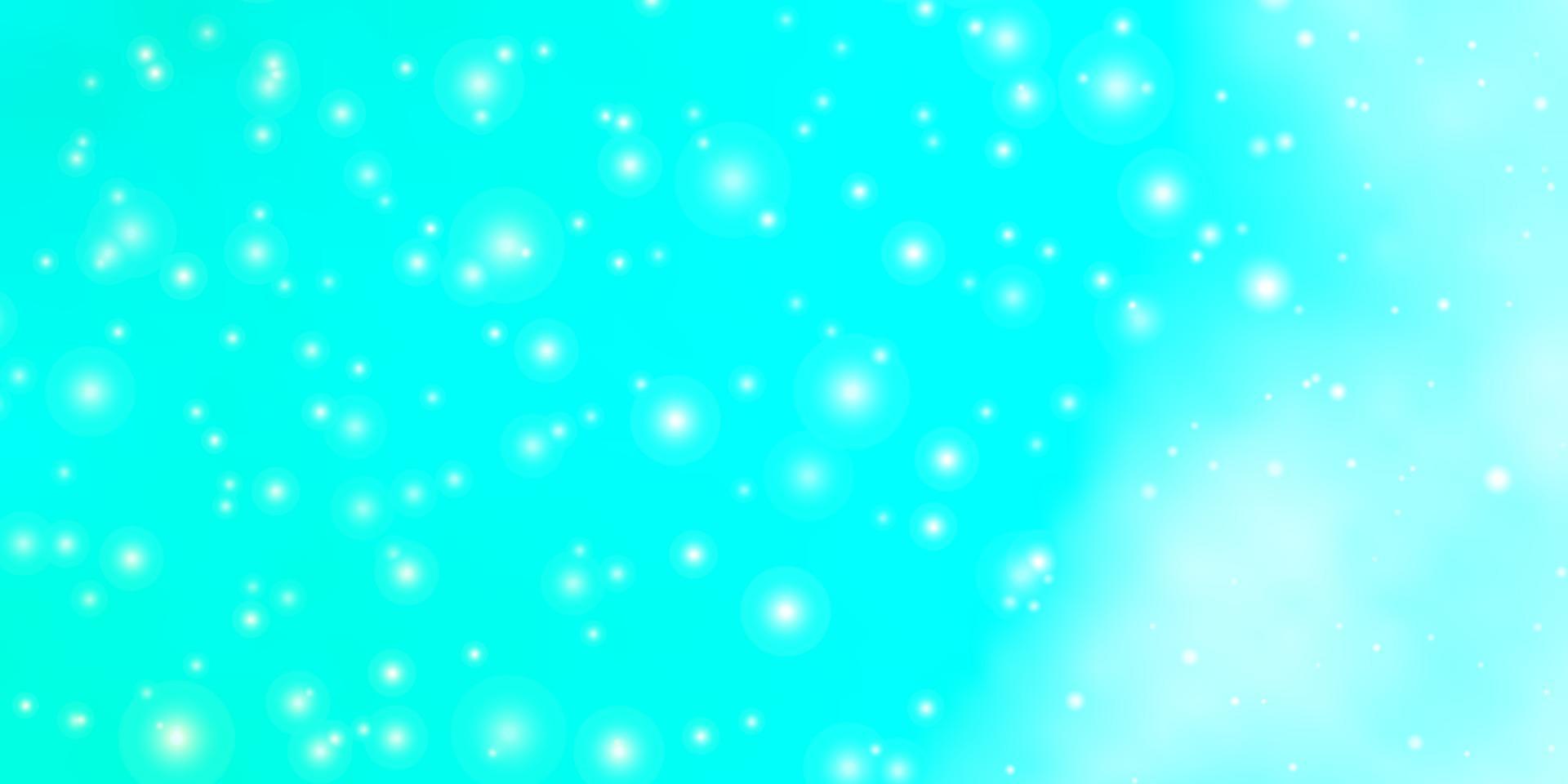 textura vector verde claro com belas estrelas.