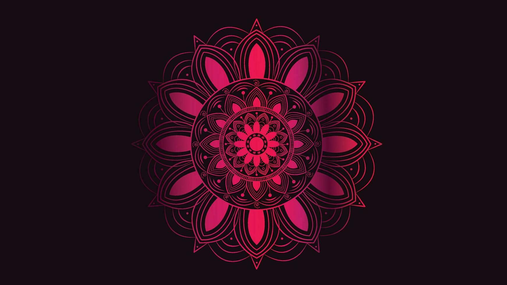 abstrato minimalista Projeto Rosa cor sombra gradiente mandala pode estar usava Como uma logotipo ou bandeira. vetor