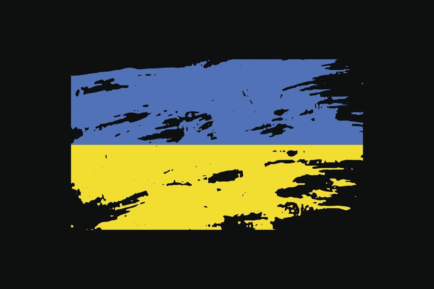 bandeira do estilo grunge da Ucrânia. ilustração vetorial. vetor