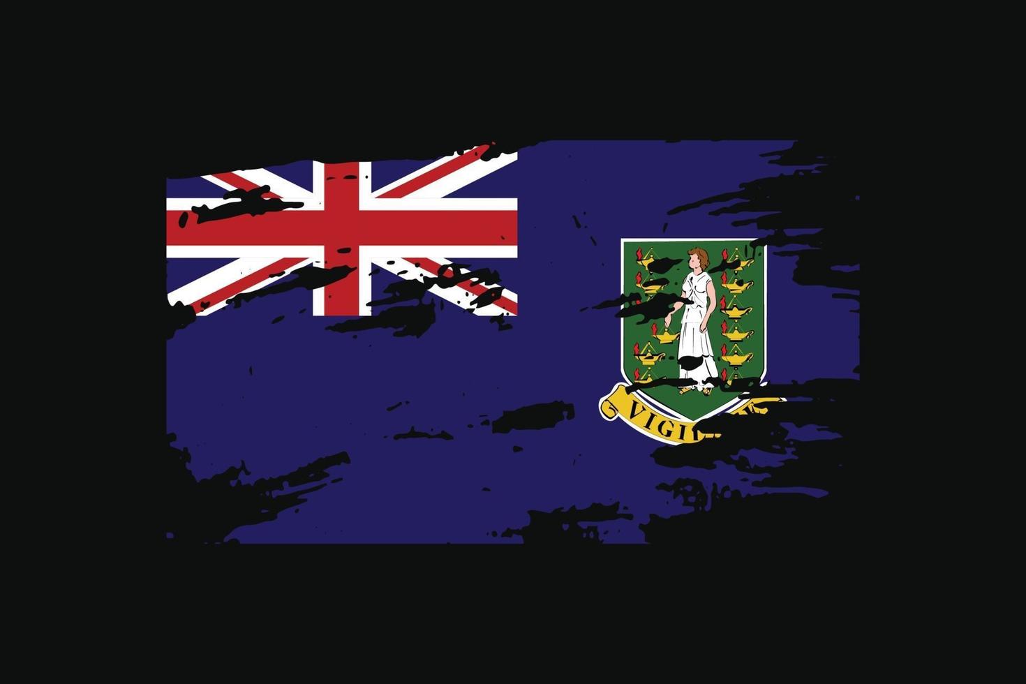 bandeira do estilo grunge das Ilhas Virgens. ilustração vetorial. vetor