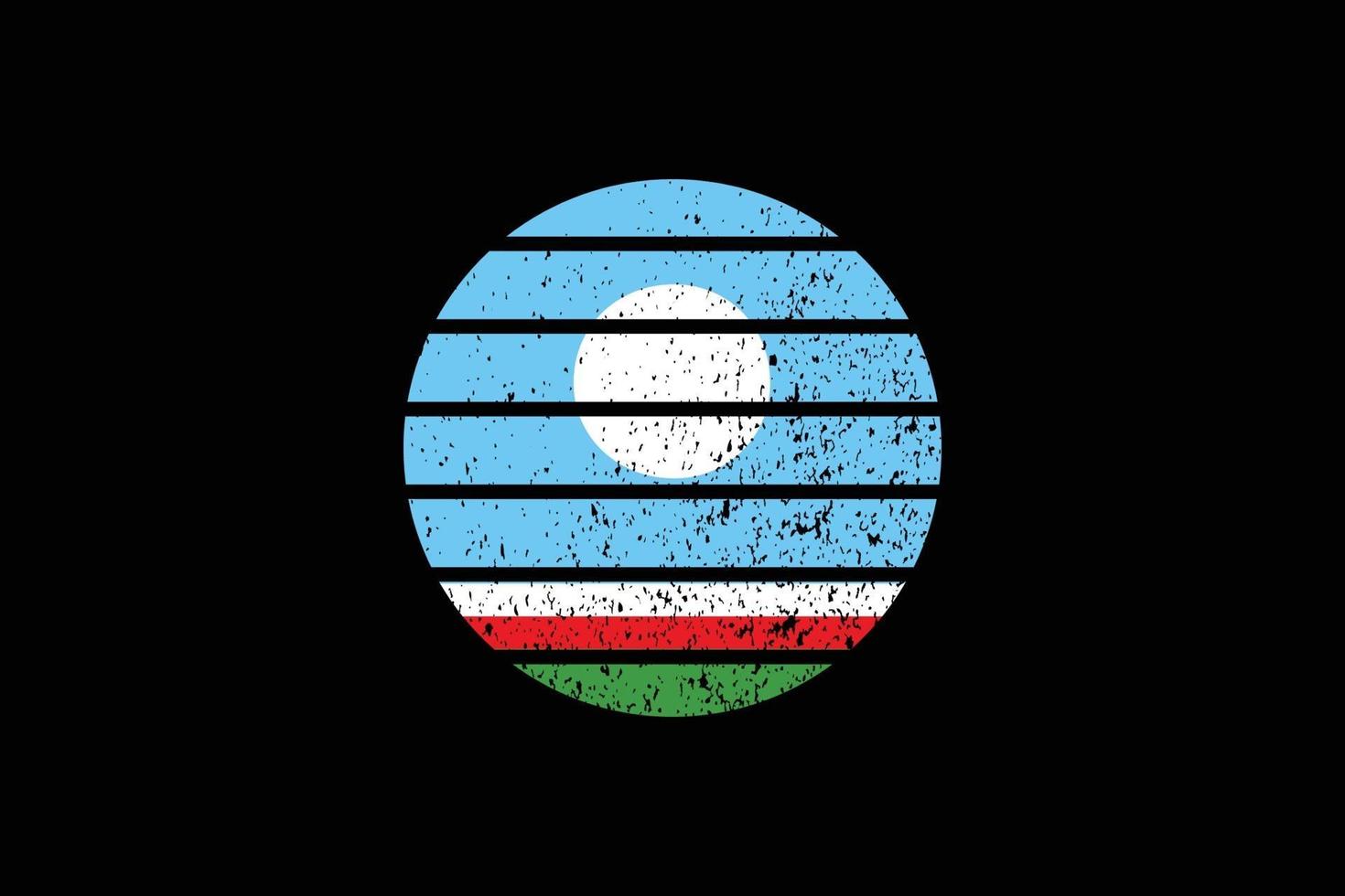 bandeira do estilo grunge da República de Sakha. ilustração vetorial. vetor