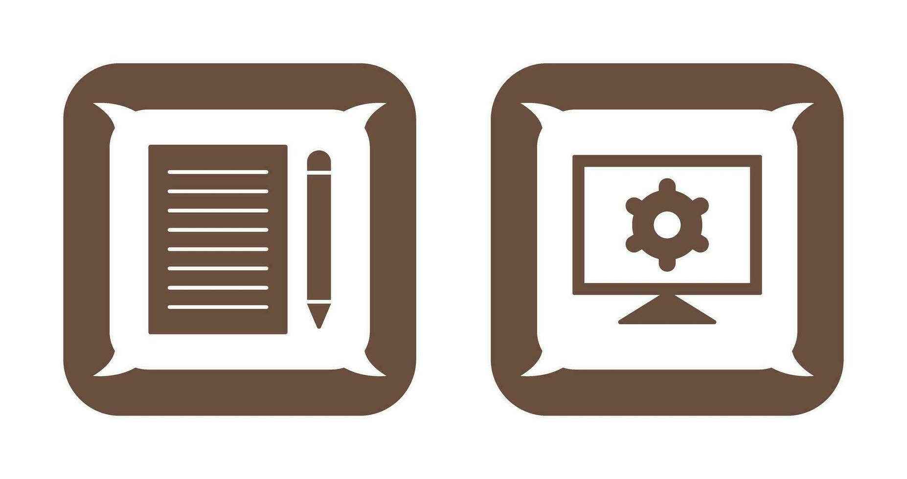 escrever comentários e computador configurações ícone vetor