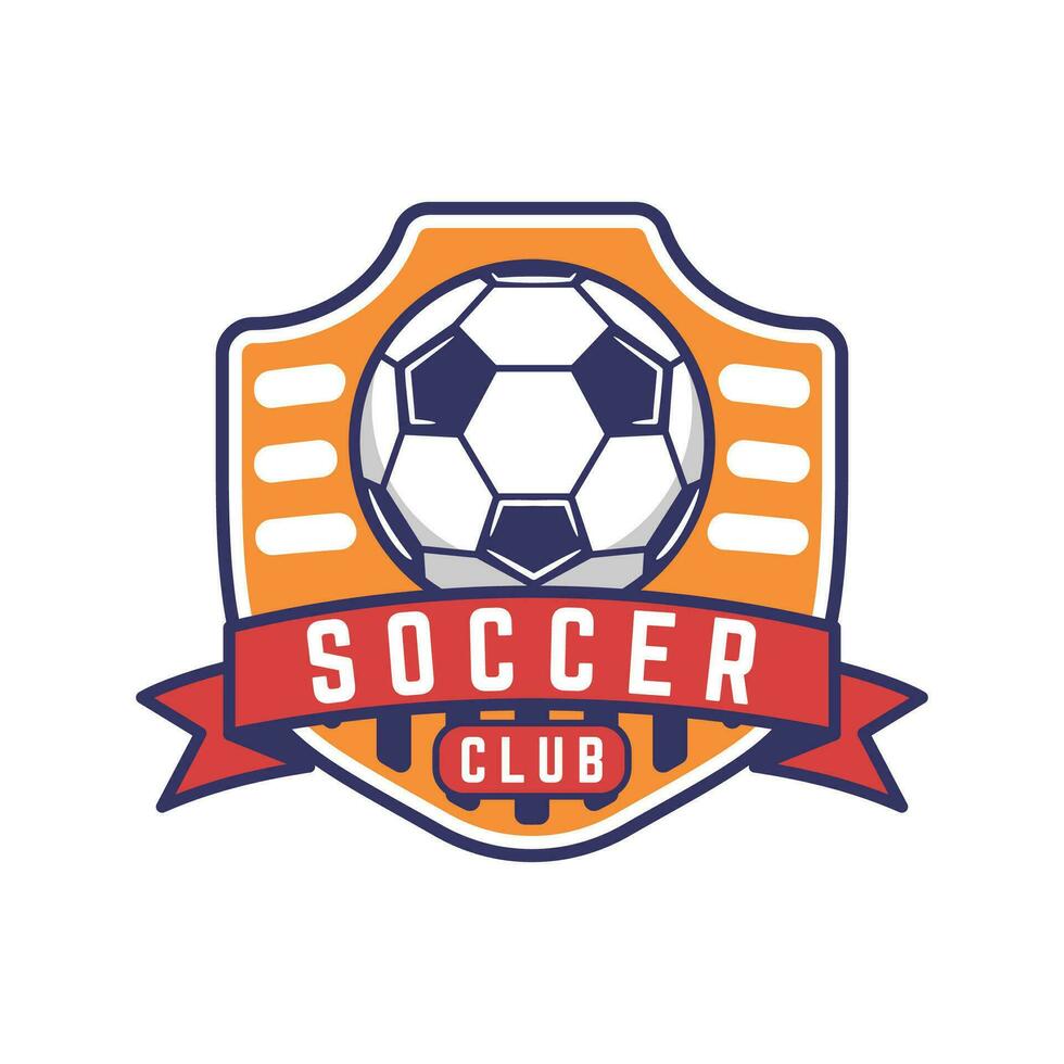 futebol logotipo ou futebol clube esporte placa crachá vetor
