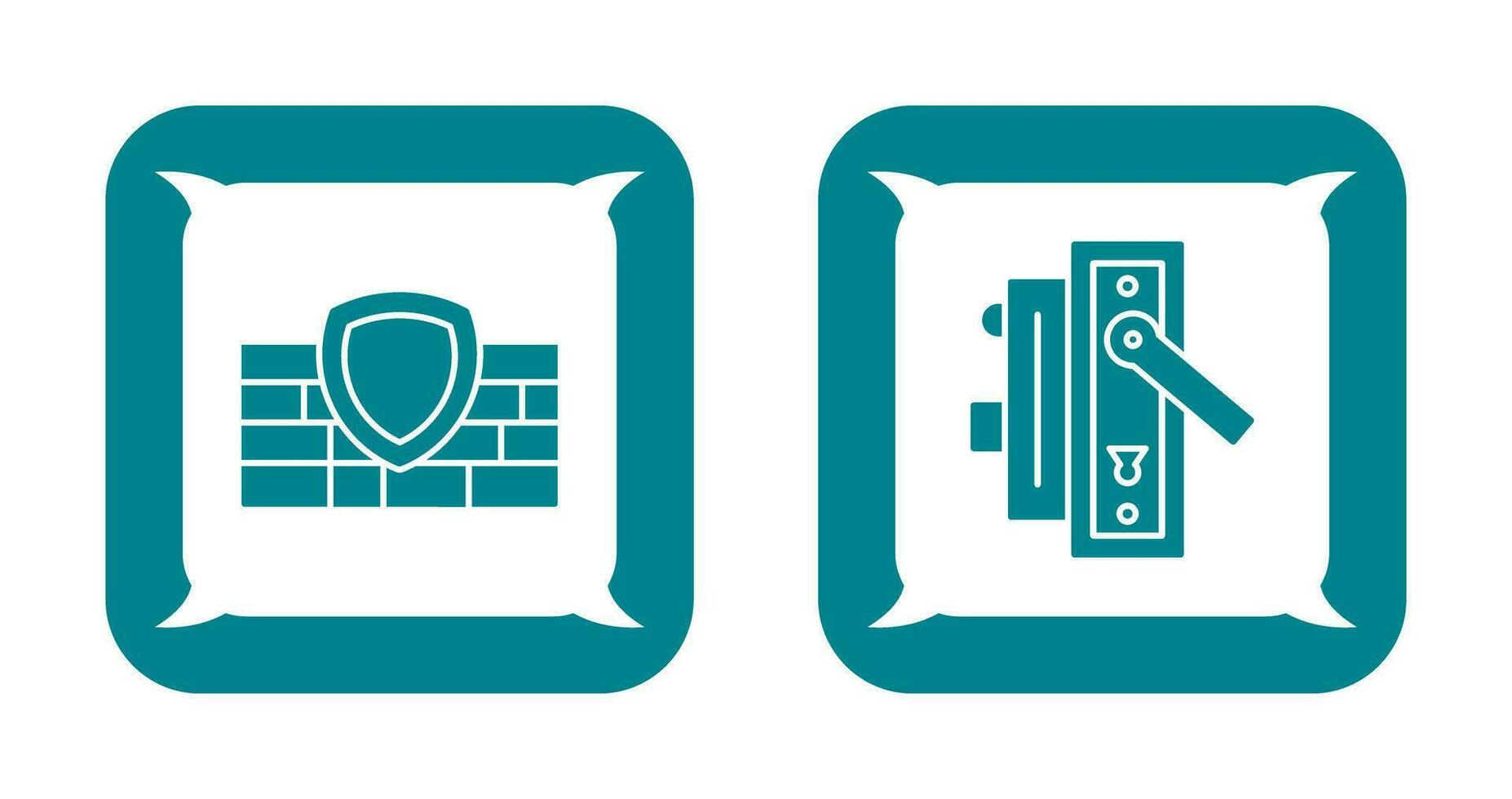 firewall e porta lidar com ícone vetor