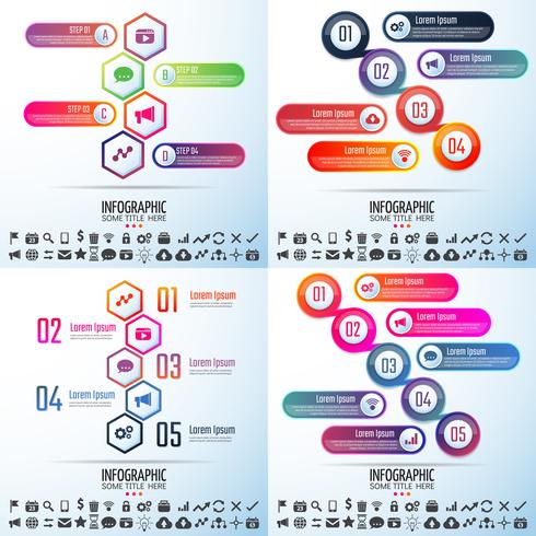 Modelo de design de infografia vetor