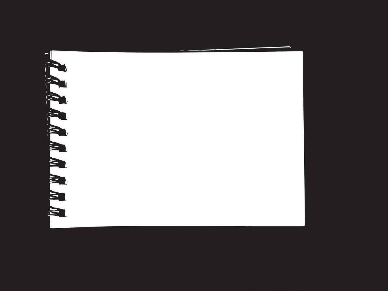 esboço quadro, Armação caderno com cópia de espaço. caderno em branco bandeira vintage arte. vetor ilustração